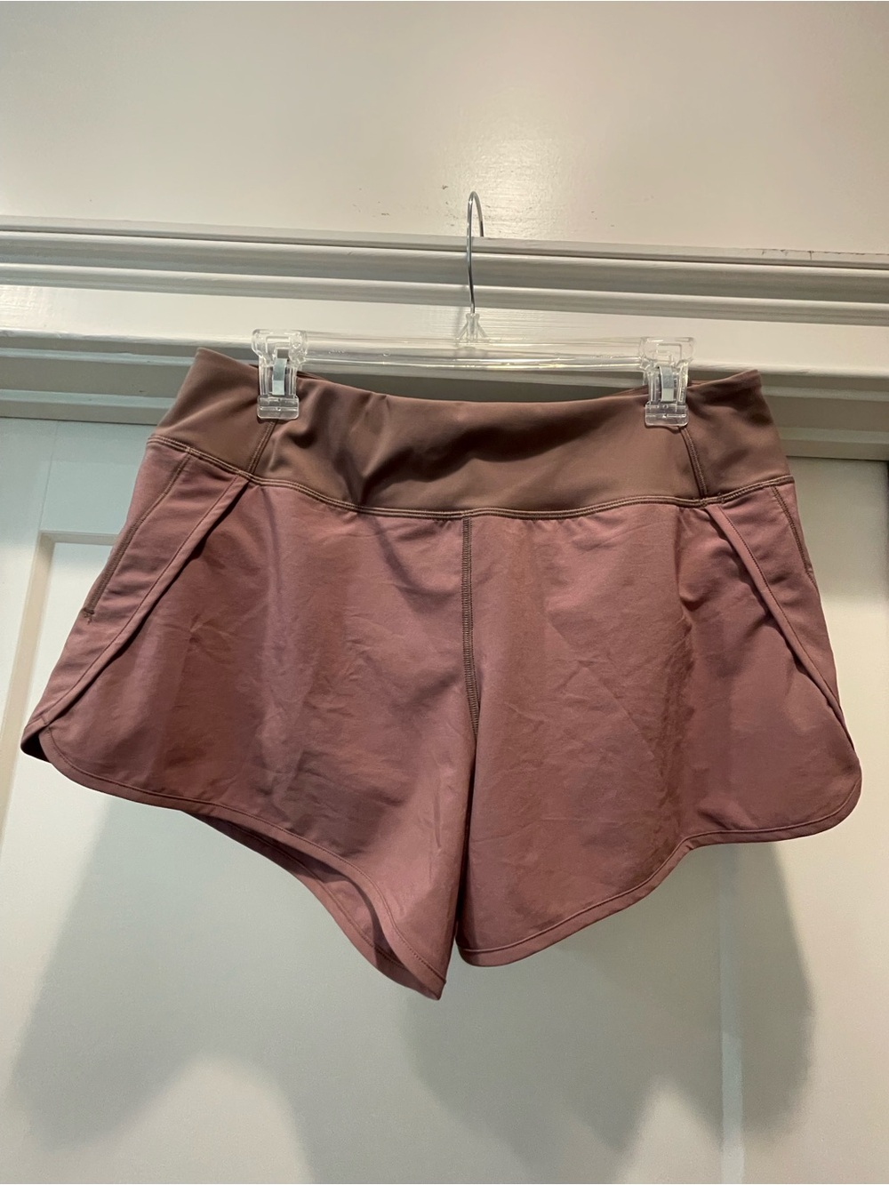 CRZ YOGA Women's High-Waist Athletic Shorts in Mauve